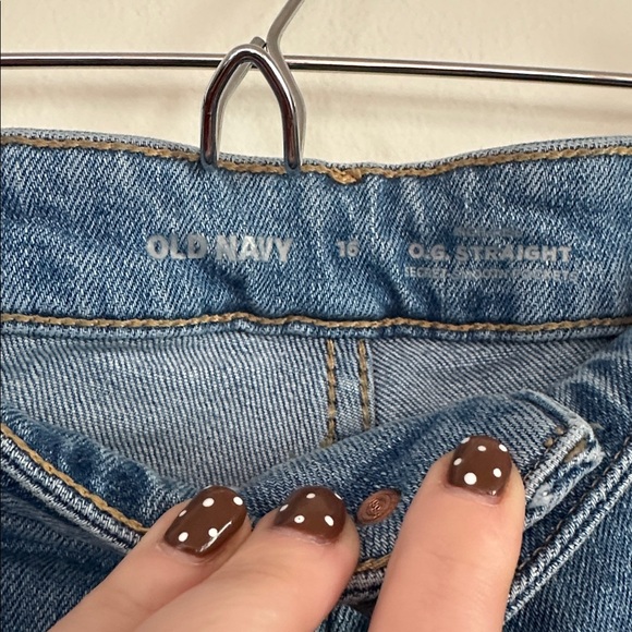 Old Navy Light Blue Women's OG Straight Jeans - Picture 3 of 5